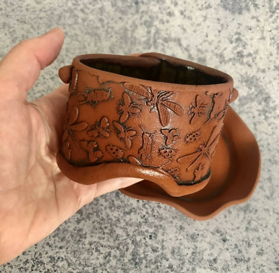 Itty Bitty Plant Pot with Insect Print plantbaby