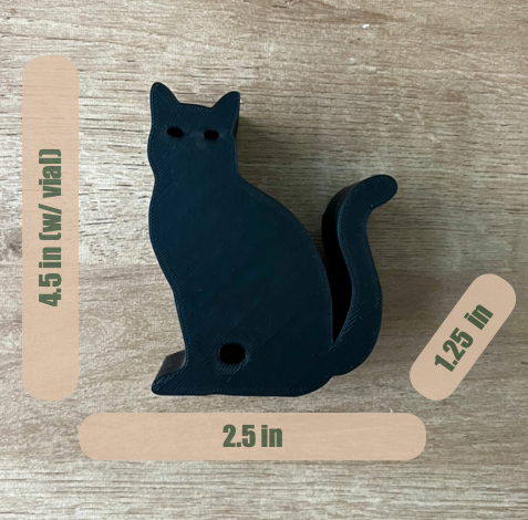 Black Cat Propagation Stand, Modern 3D Printed Plant Cutting Holder