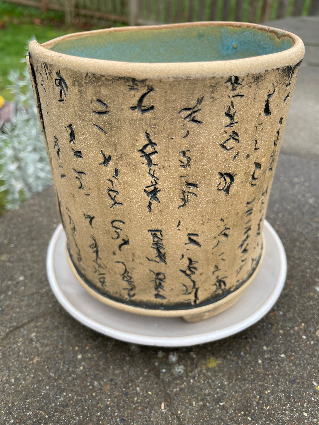 Ceramic Planter - Abstract marking