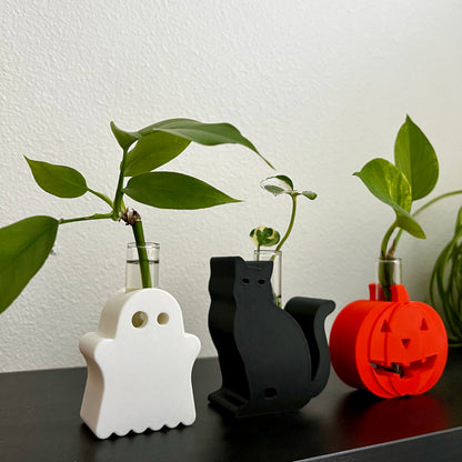 Black Cat Propagation Stand, Modern 3D Printed Plant Cutting Holder