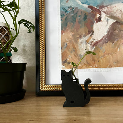 Black Cat Propagation Stand, Modern 3D Printed Plant Cutting Holder